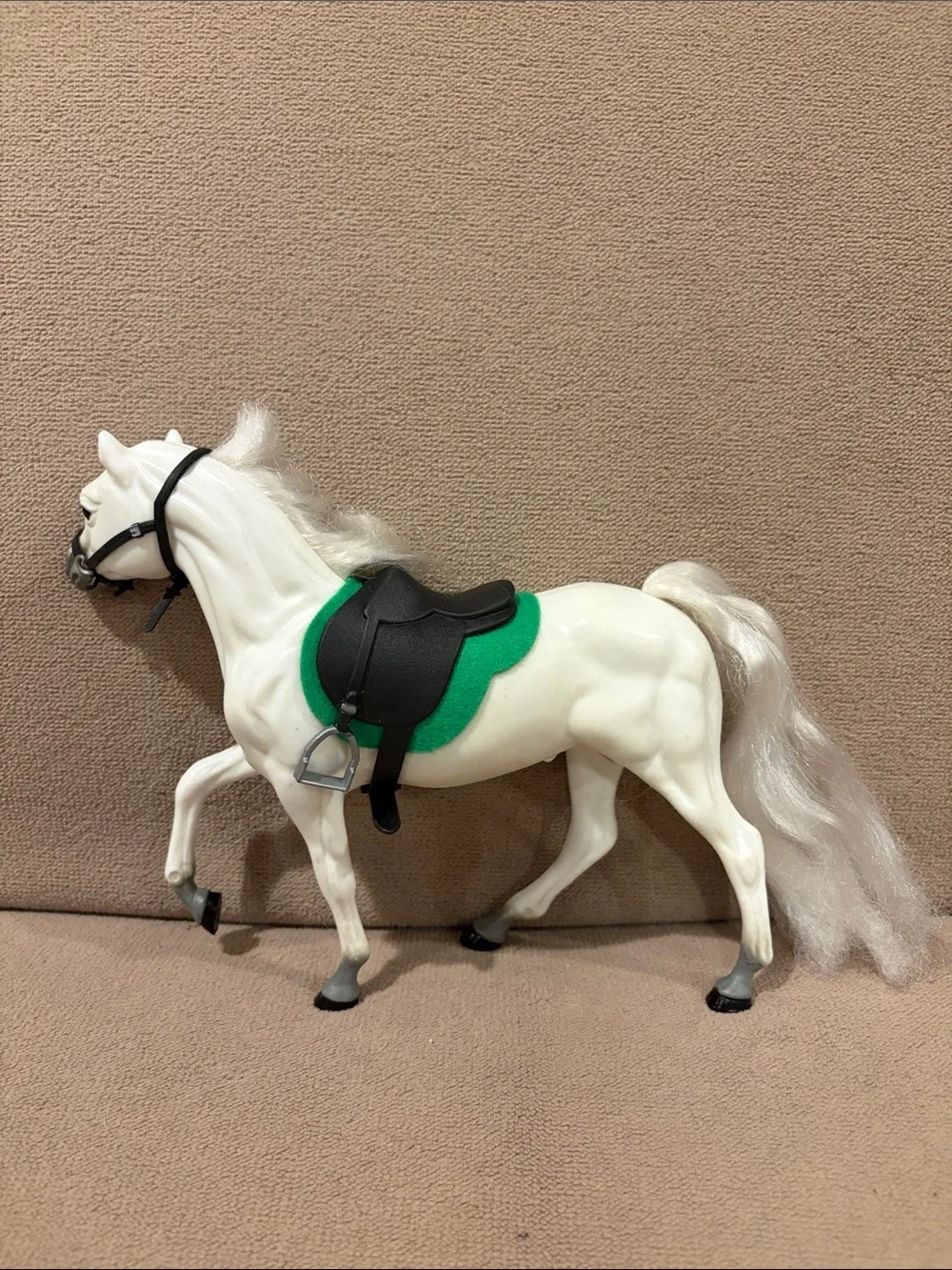 Vintage Champions toy horse white stallion produced  1980’s good used condition